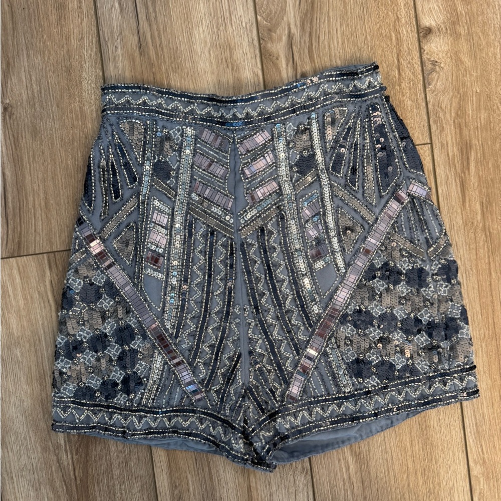ASOS Embellished Blue Gray Women's Shorts